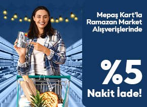 Mepaş Sanal Kartlılara Market Alışverişlerinde%5 Nakit İade