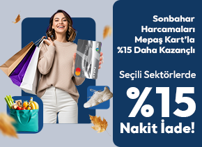 Mepaş Sanal Kart’tan Seçili Markalarda %15 Nakit İade!