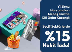 Mepaş Sanal Kart’tan Seçili Markalarda %15 Nakit İade!