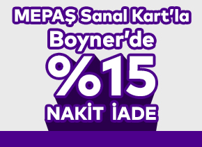 MEPAŞ Sanal Kartlılara Boyner Harcamalarınızda %15 Nakit İade!
